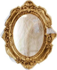 Vintage Feminine Romantic Mirror Cutout